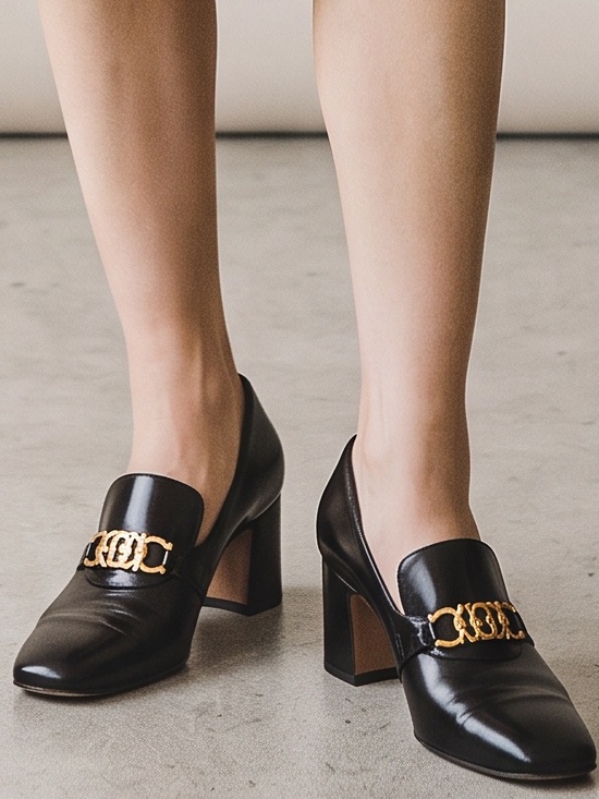 Salvatore Ferragamo Shoes - vintage Salvatore Ferragamo black leather pumps dark academia
